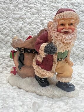 Vintage Our America Candle Cuddlers Santa Figurine Christmas Decor
